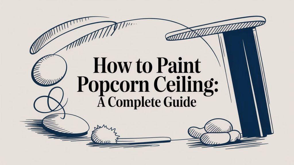 Paint Popcorn Ceiling Painting Guide | Ceiling Painting Toronto, Diy Home Painting, Interior Painting Tips, Paint Popcorn Ceiling, Popcorn Ceiling Update