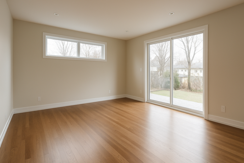 Why Royal Home Painters Is Your Best Choice For A Home Painter In Richmond Hill Home Painter In Richmond Hill Ultra-Realistic Photo Of An Empty Living Room With Freshly Painted Neutral-Toned Walls And Natural Daylight In A Modern Canadian Home In Toronto