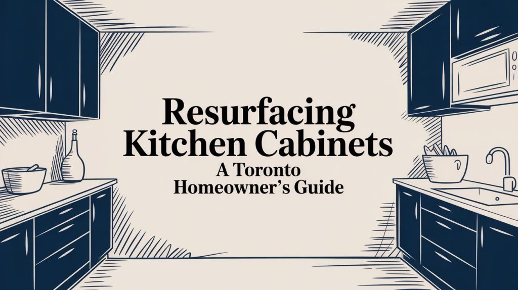 Resurfacing Kitchen Cabinets Kitchen Illustration | Cabinet Painting Toronto, Cabinet Refinishing, Home Improvement Gta, Kitchen Cabinet Refacing, Resurfacing Kitchen Cabinets