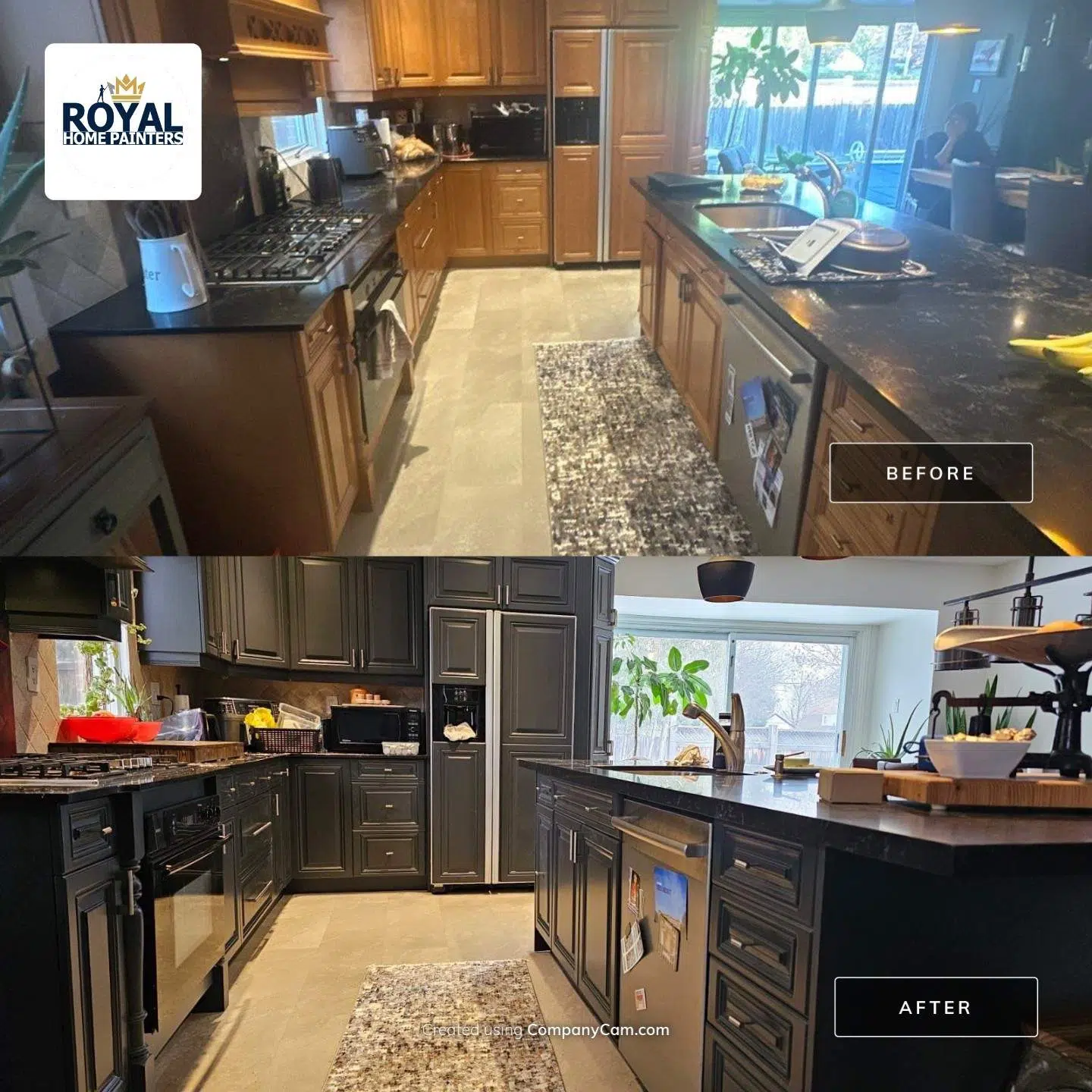Home Painters In Thornhill Before After Painting Cabinets In Beverley Glen