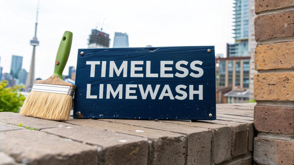 Limewash Paintbrush Sign | Exterior Painting